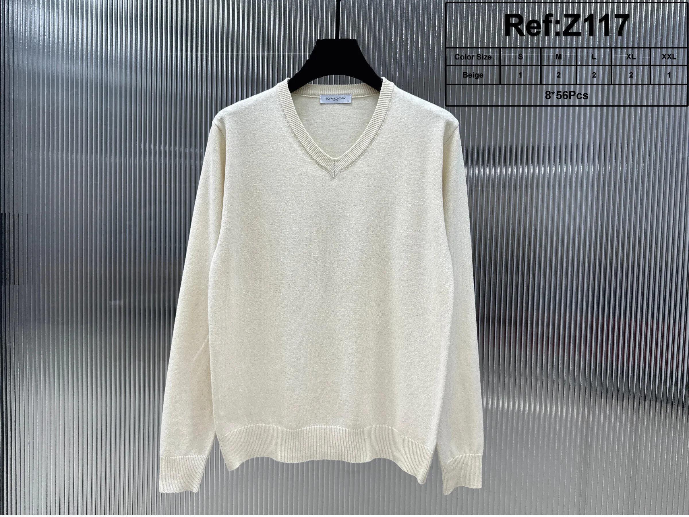 Pullover mit V-Ausschnitt (Kaschmir-Touch)